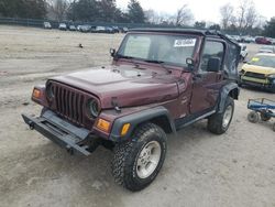 Jeep salvage cars for sale: 2001 Jeep Wrangler / TJ Sport