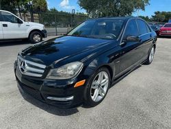 Mercedes-Benz C 250 salvage cars for sale: 2012 Mercedes-Benz C 250