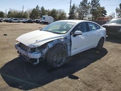 Salvage cars for sale from Copart Denver, CO: 2018 Ford Fusion SE Hybrid