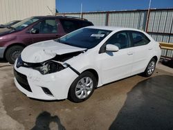 Salvage cars for sale at Haslet, TX auction: 2016 Toyota Corolla L