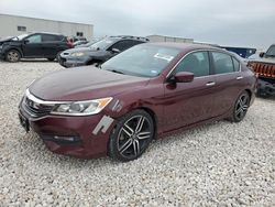 Salvage cars for sale from Copart New Braunfels, TX: 2016 Honda Accord Sport