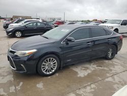 Salvage cars for sale from Copart Grand Prairie, TX: 2016 Toyota Avalon Hybrid
