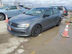 Salvage cars for sale at Pekin, IL auction: 2015 Volkswagen Jetta Base