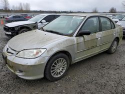 Vehiculos salvage en venta de Copart Arlington, WA: 2005 Honda Civic LX