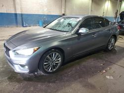 Salvage cars for sale from Copart Woodhaven, MI: 2018 Infiniti Q50 Luxe