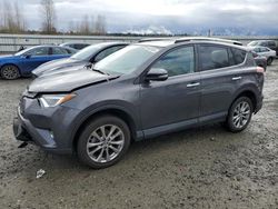 Salvage cars for sale from Copart Arlington, WA: 2016 Toyota Rav4 Limited