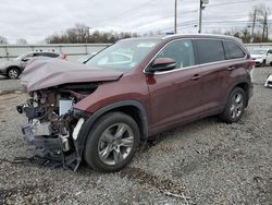 Salvage cars for sale from Copart Hillsborough, NJ: 2019 Toyota Highlander Limited