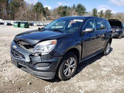 Salvage cars for sale at Mendon, MA auction: 2017 Chevrolet Equinox LS