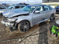 Salvage cars for sale at Woodhaven, MI auction: 2022 Honda Accord Touring