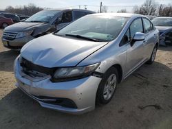 Salvage cars for sale at Hillsborough, NJ auction: 2013 Honda Civic LX