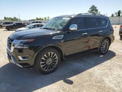 Salvage cars for sale from Copart Houston, TX: 2021 Nissan Armada Platinum