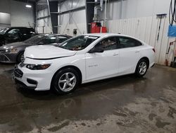 Chevrolet Malibu LS salvage cars for sale: 2016 Chevrolet Malibu LS