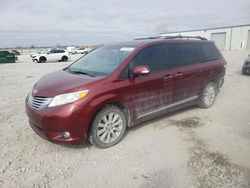 Salvage cars for sale from Copart Kansas City, KS: 2013 Toyota Sienna XLE