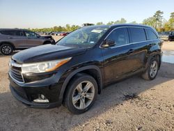 Salvage cars for sale at Houston, TX auction: 2015 Toyota Highlander Limited