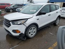Salvage cars for sale from Copart Woodhaven, MI: 2018 Ford Escape S