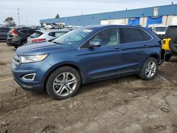 Salvage cars for sale at Woodhaven, MI auction: 2018 Ford Edge Titanium