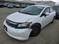 Honda salvage cars for sale: 2012 Honda Civic LX