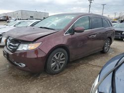 Salvage cars for sale at Chicago Heights, IL auction: 2014 Honda Odyssey Touring