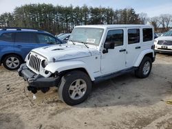 Salvage cars for sale at North Billerica, MA auction: 2015 Jeep Wrangler Unlimited Sahara