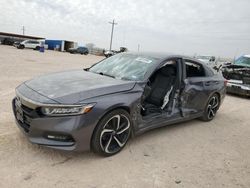 Salvage cars for sale at Andrews, TX auction: 2018 Honda Accord Sport