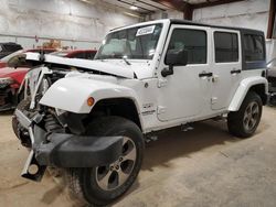 Salvage cars for sale at Milwaukee, WI auction: 2017 Jeep Wrangler Unlimited Sahara