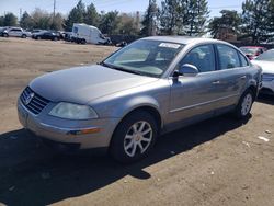 Salvage cars for sale from Copart Denver, CO: 2004 Volkswagen Passat GLS