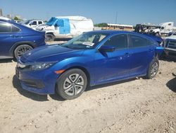 Salvage cars for sale from Copart New Braunfels, TX: 2016 Honda Civic LX