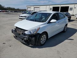 Hyundai Accent SE salvage cars for sale: 2016 Hyundai Accent SE