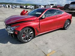 Salvage cars for sale at Grand Prairie, TX auction: 2019 Infiniti Q60 RED Sport 400