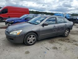 Salvage cars for sale at Harleyville, SC auction: 2007 Honda Accord EX