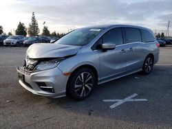 Salvage cars for sale from Copart Rancho Cucamonga, CA: 2018 Honda Odyssey Elite