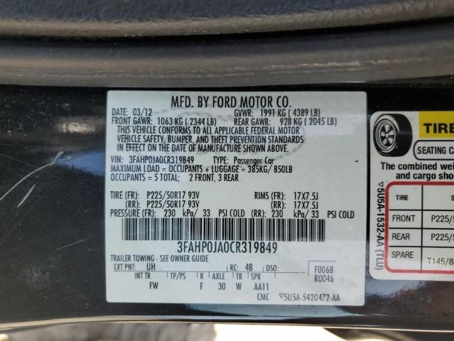 2012 Ford Fusion SEL