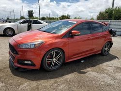 Salvage cars for sale from Copart Miami, FL: 2018 Ford Focus ST