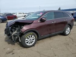 Salvage cars for sale at Woodhaven, MI auction: 2020 KIA Sorento L