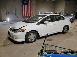 Honda Civic Hybrid salvage cars for sale: 2012 Honda Civic Hybrid