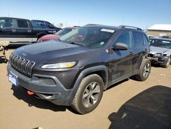 Salvage cars for sale at Brighton, CO auction: 2014 Jeep Cherokee Trailhawk