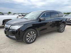 2015 Acura MDX Technology en venta en San Antonio, TX