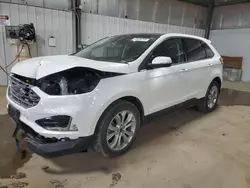 Salvage cars for sale at Des Moines, IA auction: 2020 Ford Edge Titanium