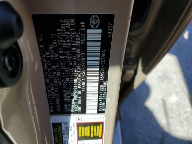 2012 Toyota Camry Base