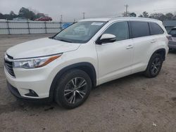 Toyota Highlander salvage cars for sale: 2016 Toyota Highlander XLE