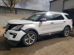 Salvage cars for sale from Copart Albuquerque, NM: 2018 Ford Explorer Limited