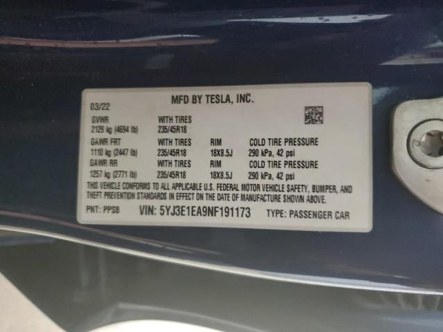 2022 Tesla Model 3