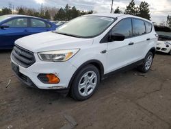 Ford Escape S salvage cars for sale: 2017 Ford Escape S