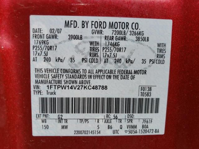 2007 Ford F150 Supercrew