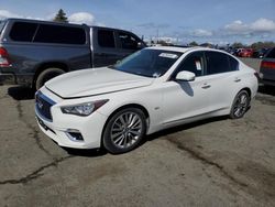 Salvage cars for sale at Vallejo, CA auction: 2018 Infiniti Q50 Luxe