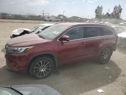 Toyota Highlander salvage cars for sale: 2017 Toyota Highlander SE