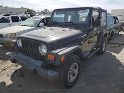 Salvage cars for sale at Martinez, CA auction: 2001 Jeep Wrangler / TJ Sport