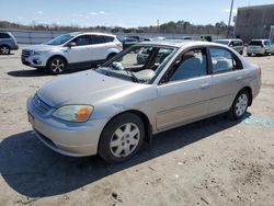 Salvage cars for sale from Copart Fredericksburg, VA: 2002 Honda Civic EX