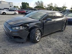 Salvage cars for sale from Copart Opa Locka, FL: 2018 Ford Fusion SE