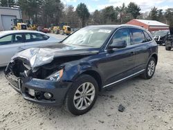Salvage cars for sale from Copart Mendon, MA: 2013 Audi Q5 Premium